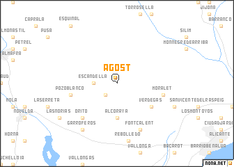 map of Agost