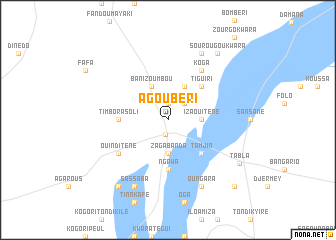 map of Agoubéri