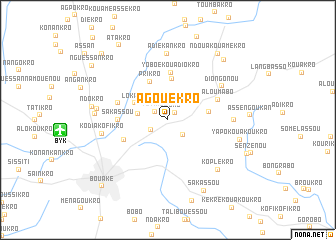 map of Agouékro