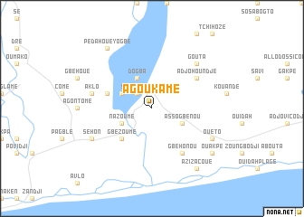 map of Agoukamè