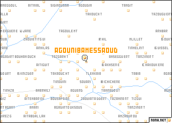 map of Agouni Ba Messaoud