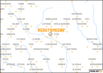 map of Agou Tomegbé