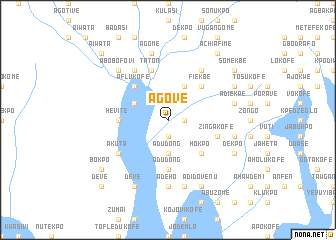 map of Agove