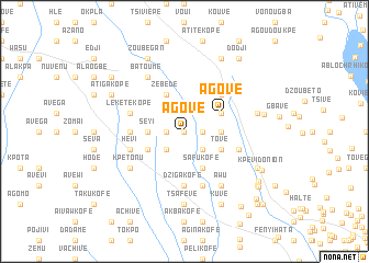 map of Agove