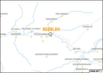 map of Āg Qal‘eh