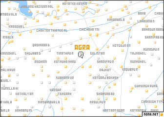 map of Agra