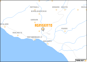 map of Agrigento