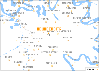 map of Agua Bendita