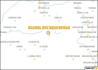 map of Agua Blanca Quebrada