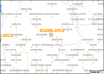 map of Agua Blanca