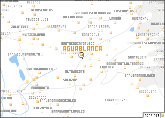 map of Agua Blanca