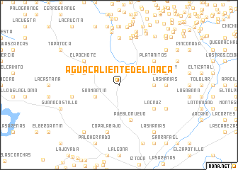 map of Agua Caliente de Linaca