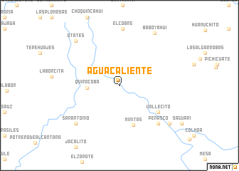 Agua Caliente (Mexico) map - nona.net