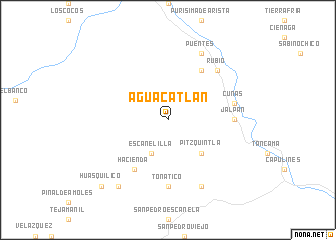 map of Aguacatlán