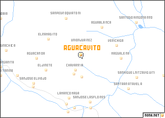 map of Aguacavito
