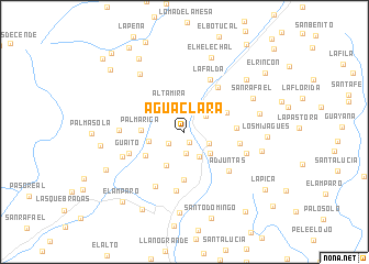 map of Agua Clara