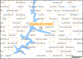 map of Água das Casas