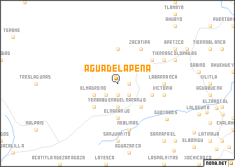 map of Agua de la Peña