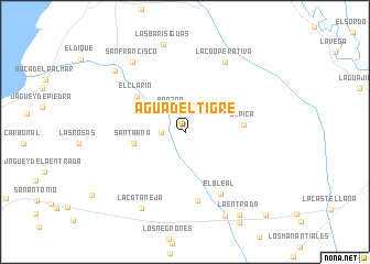 map of Agua del Tigre