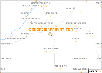 map of Agua Fría de Coyotitán