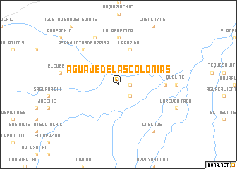 map of Aguaje de las Colonias