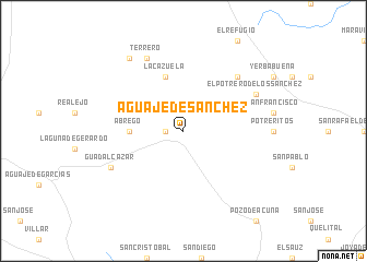 map of Aguaje de Sanchez