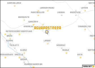 map of Agua Postrera