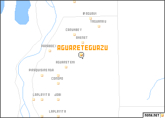 map of Aguareteguazú