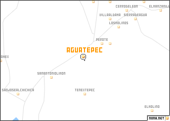 map of Aguatepec