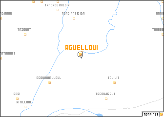 map of Aguelloui