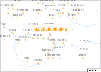 map of Aguensou nʼ Ouarg