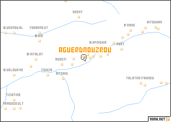 map of Aguerd nʼOuzrou