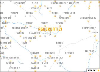 map of Aguerd nʼ Tizi