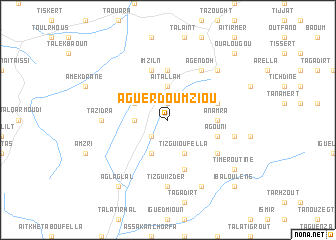 map of Aguerd Oumziou