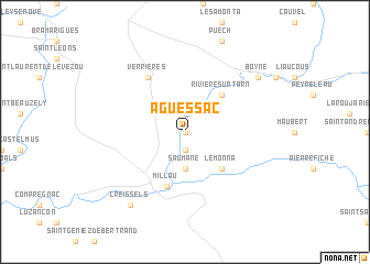 map of Aguessac