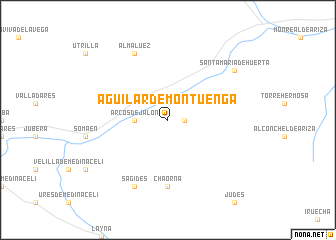 map of Aguilar de Montuenga