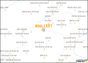 map of Agullent