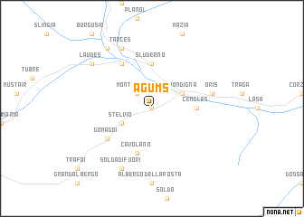 map of Agums