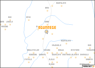 map of Agunrege