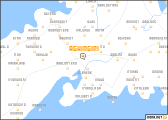 map of Agwingiri