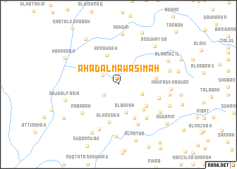 map of Aḩad al Mawāsimah