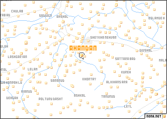 map of Āhandān