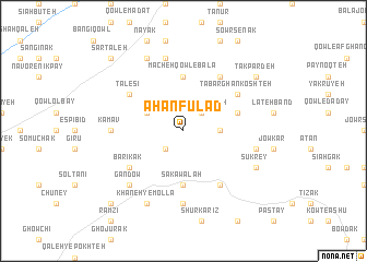 map of Ahan Fūlād