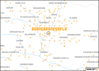 map of Āhangarān-e Soflá