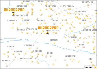 map of Āhangarān