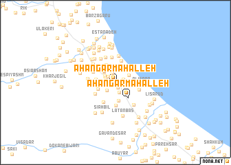 map of Āhangar Maḩalleh