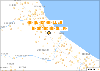 map of Āhangar Maḩalleh