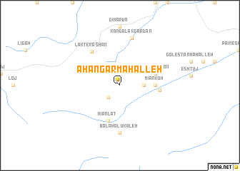 map of Āhangar Maḩalleh