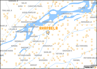 map of Ahār Bela