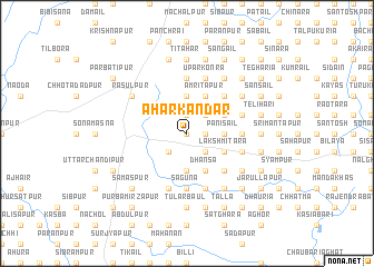 map of Āhar Kāndar